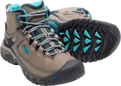 'Keen Outdoor' Women's Targhee EXP WP Mid Hiker - Brindle / Blue Coral -Footwear Sales Store 1017737 PPS large 1024x1024@2x