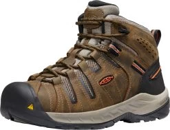 'Keen Utility' Men's Flint II Mid EH Soft Toe - Cascade Brown / Burnt Ochre -Footwear Sales Store 1023242 F3Q large 1024x1024@2x