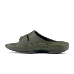 'OOFOS' Unisex OOahh Slide Sandal - Forest Green -Footwear Sales Store 1100FORGREEN shot4 1024x1024@2x