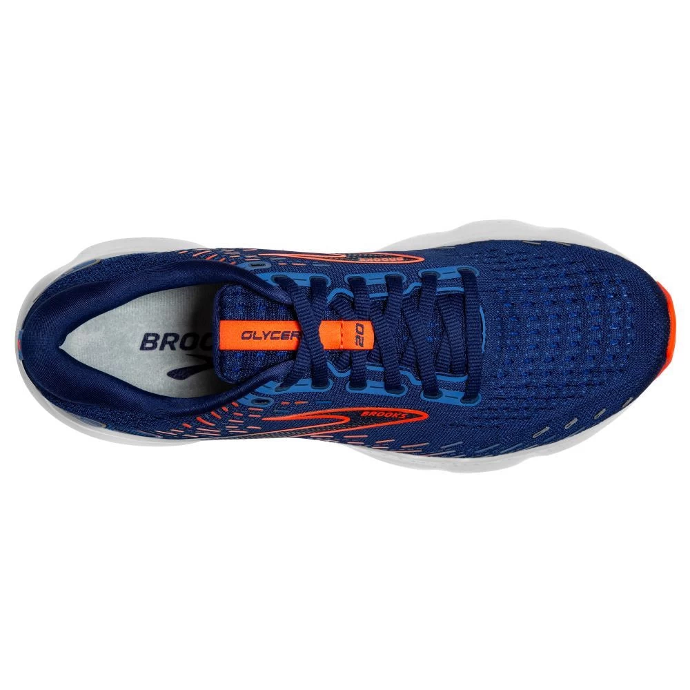 'Brooks' Men's Glycerin 20 - Blue Depths / Palace Blue / Orange 2 'Brooks' Men's Glycerin 20 - Blue Depths / Palace Blue / Orange - Image 2