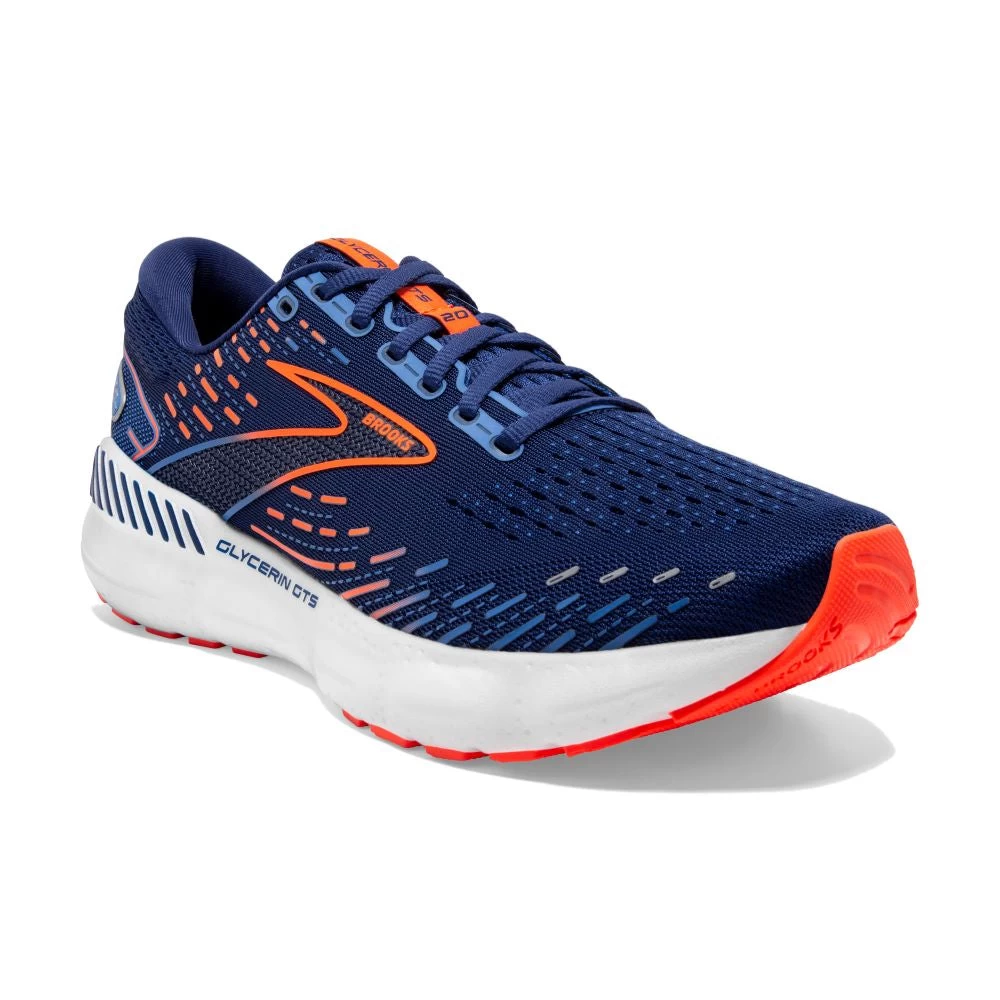 'Brooks' Men's Glycerin GTS 20 - Blue Depths / Palace Blue / Orange 5 'Brooks' Men's Glycerin GTS 20 - Blue Depths / Palace Blue / Orange - Image 5