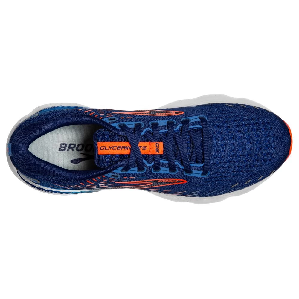 'Brooks' Men's Glycerin GTS 20 - Blue Depths / Palace Blue / Orange 2 'Brooks' Men's Glycerin GTS 20 - Blue Depths / Palace Blue / Orange - Image 2