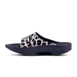 'OOFOS' Women's OOahh Slide Limited Edition - Black / Cheetah -Footwear Sales Store 1103BLKCHEET shot4 1024x1024@2x