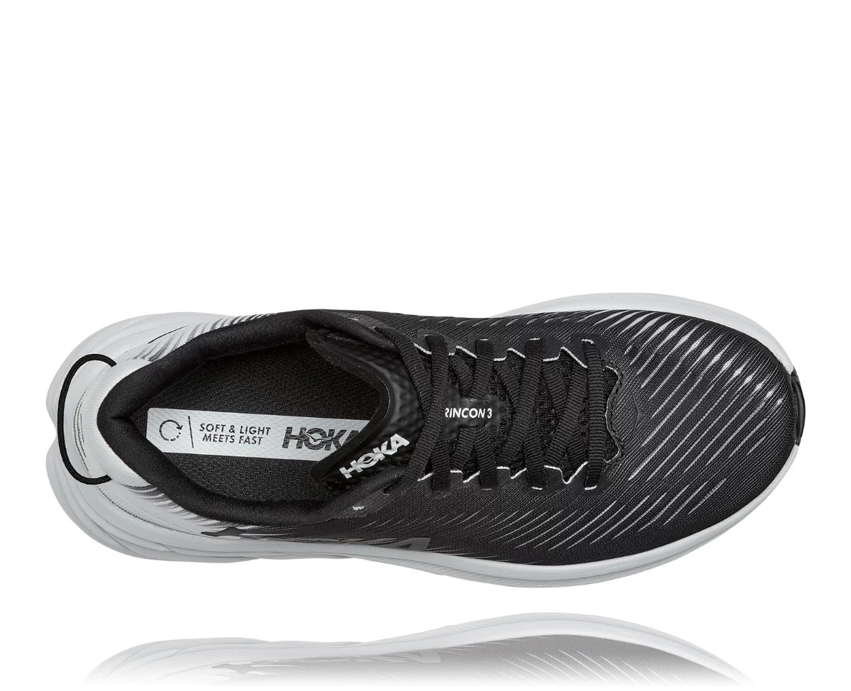 'HOKA' Women's Rincon 3 - Black / White 2 'HOKA' Women's Rincon 3 - Black / White - Image 2