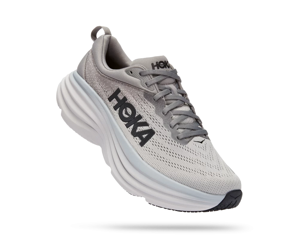 'HOKA' Men's Bondi 8 - Sharkskin / Harbor Mist (X-Wide) 1 'HOKA' Men's Bondi 8 - Sharkskin / Harbor Mist (X-Wide)