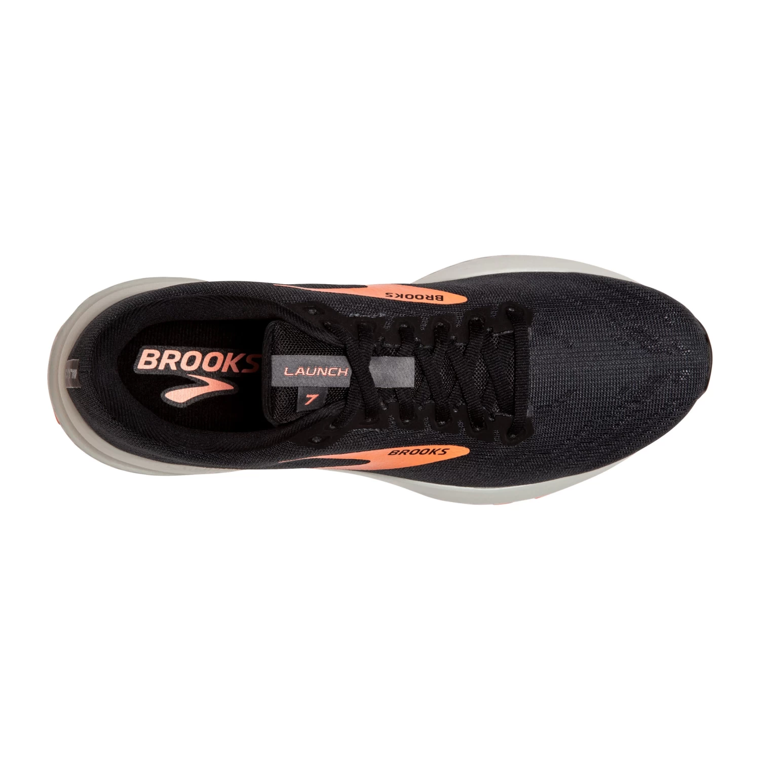 'Brooks' Women's Launch 7 - Black / Cantaloupe 5 'Brooks' Women's Launch 7 - Black / Cantaloupe - Image 5