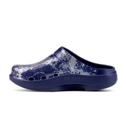 'OOFOS' Women's OOcloog Clog Limited Edition - Navy / Silver Snake -Footwear Sales Store 1203NVYSILSNK shot4 1024x1024@2x