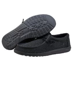 'Hey Dude' Men's Wally Sox Micro - Total Black -Footwear Sales Store 150204942 a 1024x1024@2x