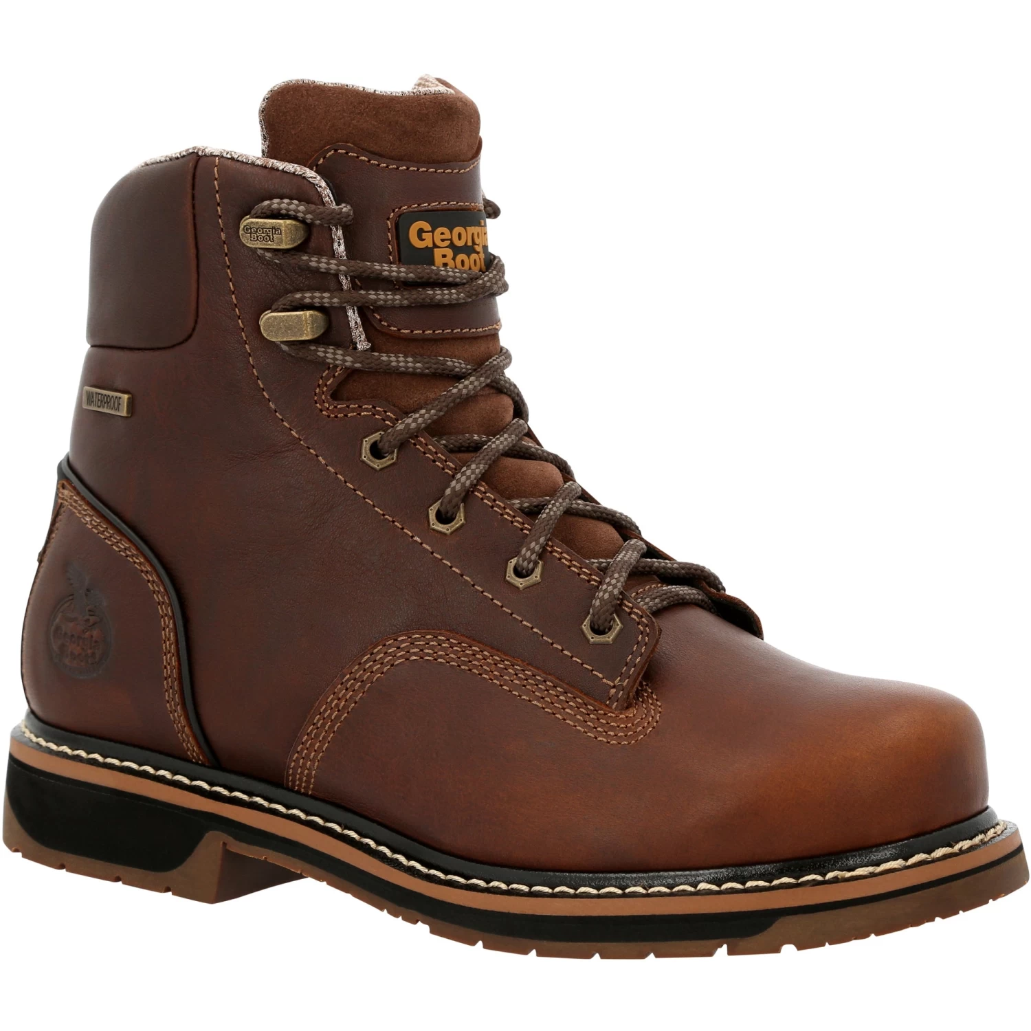 'Georgia Boot' Men's 6" Amp LT Edge EH WP Alloy Toe - Brown 7 'Georgia Boot' Men's 6" Amp LT Edge EH WP Alloy Toe - Brown - Image 7