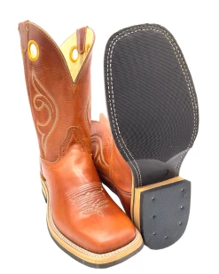 'Hondo' Men's 11" Western Square Toe - Maple Crazy Horse -Footwear Sales Store 26405 1024x1024@2x