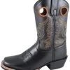 'Smoky Mountain' Children's Western Square Toe - Black