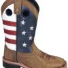 'Smoky Mountain' Children's Stars & Stripes Square Toe - Vintage Brown