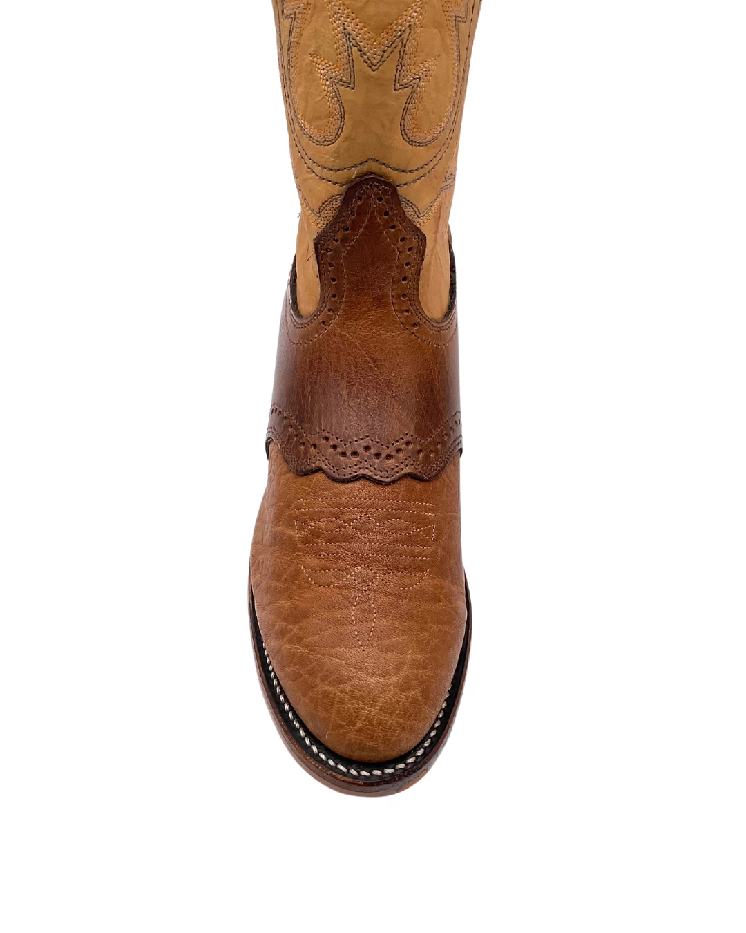 'Boulet' Men's 13" Buckaroo Western Round Toe - Cognac / Butterscotch 2 'Boulet' Men's 13" Buckaroo Western Round Toe - Cognac / Butterscotch - Image 2