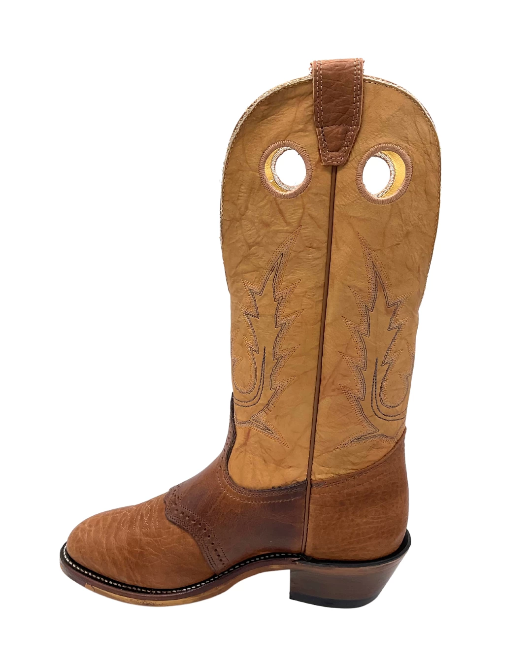 'Boulet' Men's 13" Buckaroo Western Round Toe - Cognac / Butterscotch 6 'Boulet' Men's 13" Buckaroo Western Round Toe - Cognac / Butterscotch - Image 6