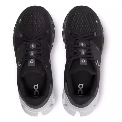 'On Running' Women's Cloudflyer 4 - Black / White 2 'On Running' Women's Cloudflyer 4 - Black / White - Image 2