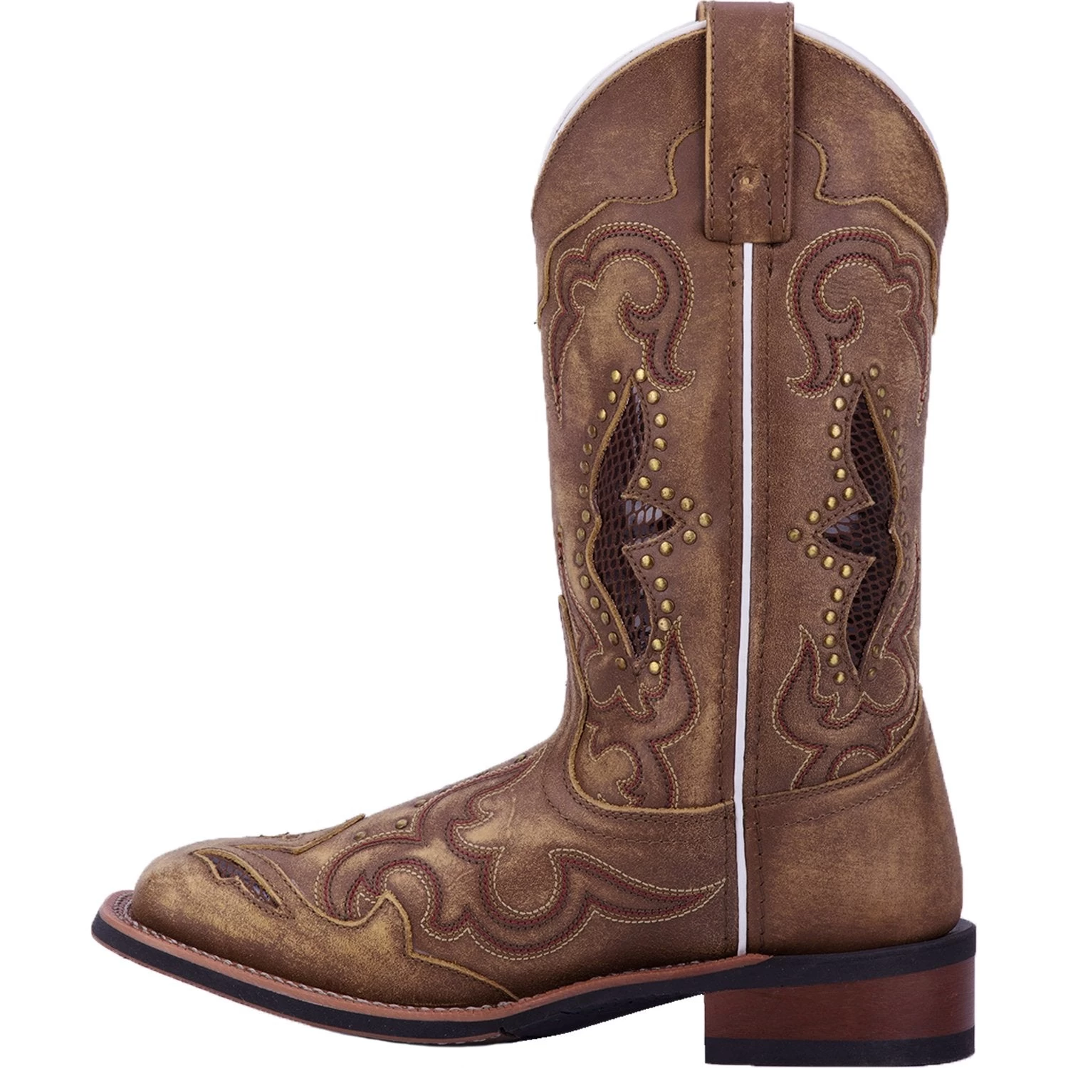 'Laredo' Women's 11" Spellbound Western Square Toe - Tan 7 'Laredo' Women's 11" Spellbound Western Square Toe - Tan - Image 7