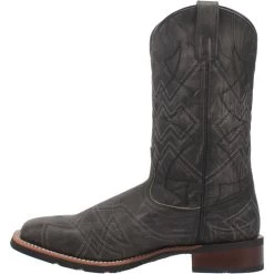 'Laredo' Men's 12" Axel Western Square Toe - Charcoal Black -Footwear Sales Store 7927 3 1024x1024@2x