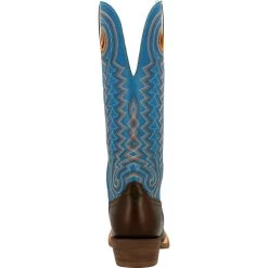 'Durango' Men's 15" Rebel Pro Western Saddle Boot - Chestnut / Brilliant Blue -Footwear Sales Store DDB0337 back 1024x1024@2x