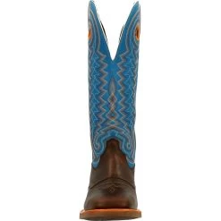'Durango' Men's 15" Rebel Pro Western Saddle Boot - Chestnut / Brilliant Blue -Footwear Sales Store DDB0337 front 1024x1024@2x