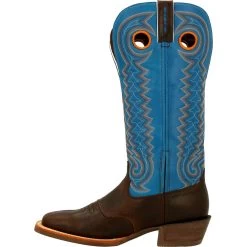 'Durango' Men's 15" Rebel Pro Western Saddle Boot - Chestnut / Brilliant Blue -Footwear Sales Store DDB0337 instep profile 1024x1024@2x