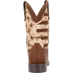 'Durango' Men's 11" Westward Saddlehorn Digital Camo Flag - Brown -Footwear Sales Store DDB0397 back 1024x1024@2x