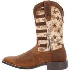 'Durango' Men's 11" Westward Saddlehorn Digital Camo Flag - Brown -Footwear Sales Store DDB0397 instep profile 1024x1024@2x