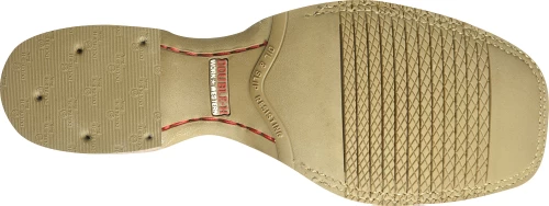 'Double H' Men's 12" Clifton Western Square Toe Roper - Buckskin / Red 3 'Double H' Men's 12" Clifton Western Square Toe Roper - Buckskin / Red - Image 3