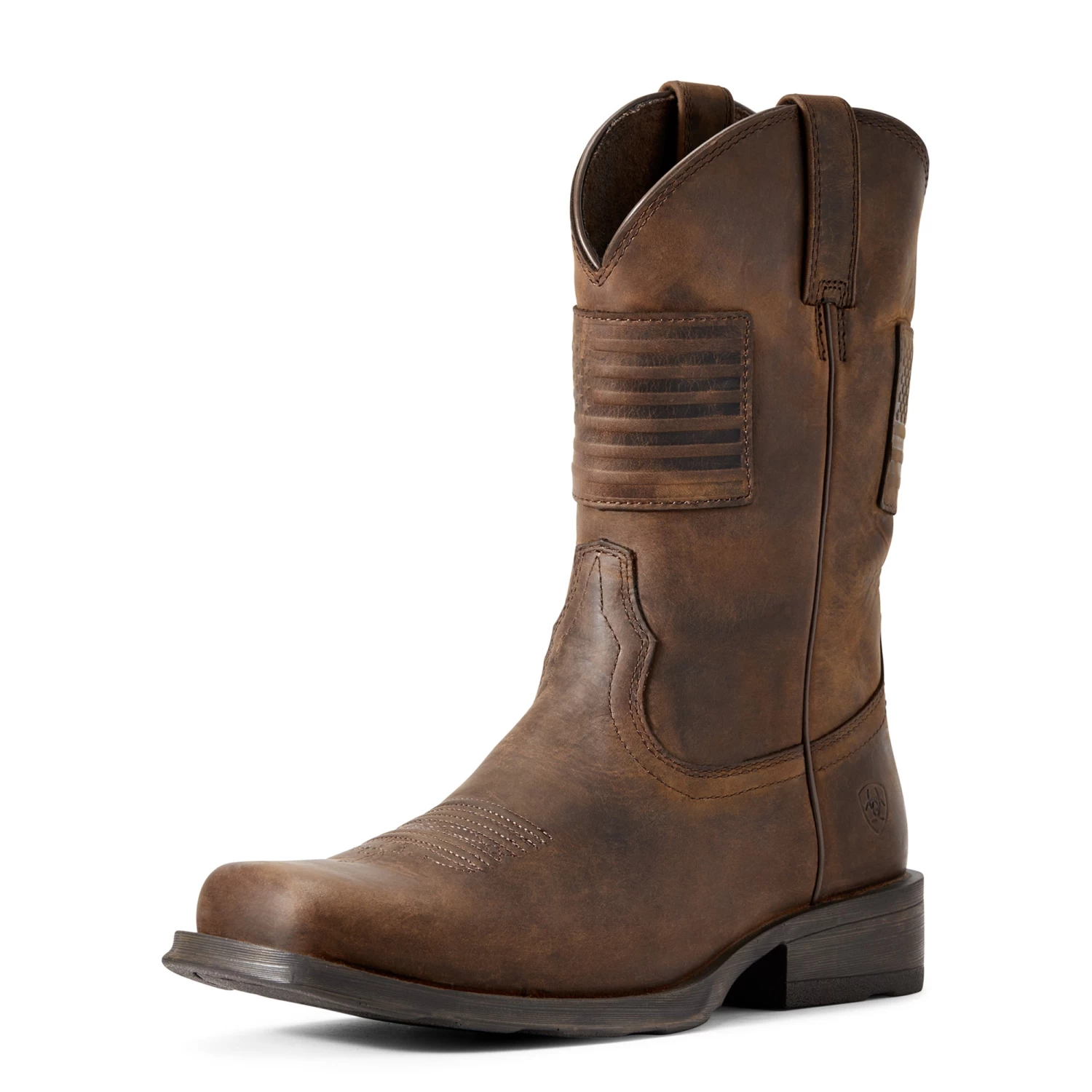 'Ariat' Men's 11" Rambler Patriot Square Toe - Brown 2 'Ariat' Men's 11" Rambler Patriot Square Toe - Brown - Image 2