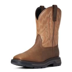 'Ariat' Men's Big Rig EH WP Soft Toe - Rye Brown -Footwear Sales Store F20 MNS WORK 10033963 3 4 front 1024x1024@2x