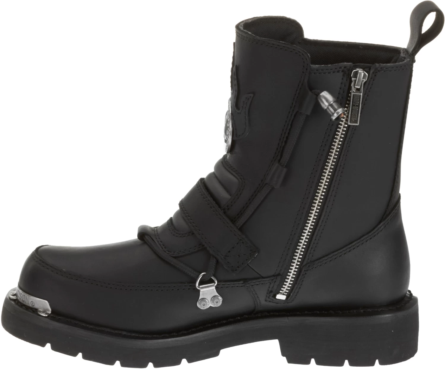 'Harley Davidson' Men's 6" Distortion Skull Zip Boot - Black 5 'Harley Davidson' Men's 6" Distortion Skull Zip Boot - Black - Image 5