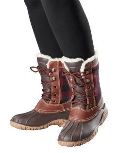 'Baffin' Women's Jasper Insulated WP Boot - Red / Black Plaid -Footwear Sales Store JASPER RAF ONFOOT 1024x1024@2x