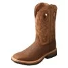 'Twisted X' Men's Lite Western WP Work - Dk. Brown / Tan
