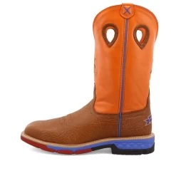 'Twisted X' Men's 12" Western EH Alloy Toe - Tan / Orange -Footwear Sales Store MXBA003.06 4800x4800 L 1024x1024@2x