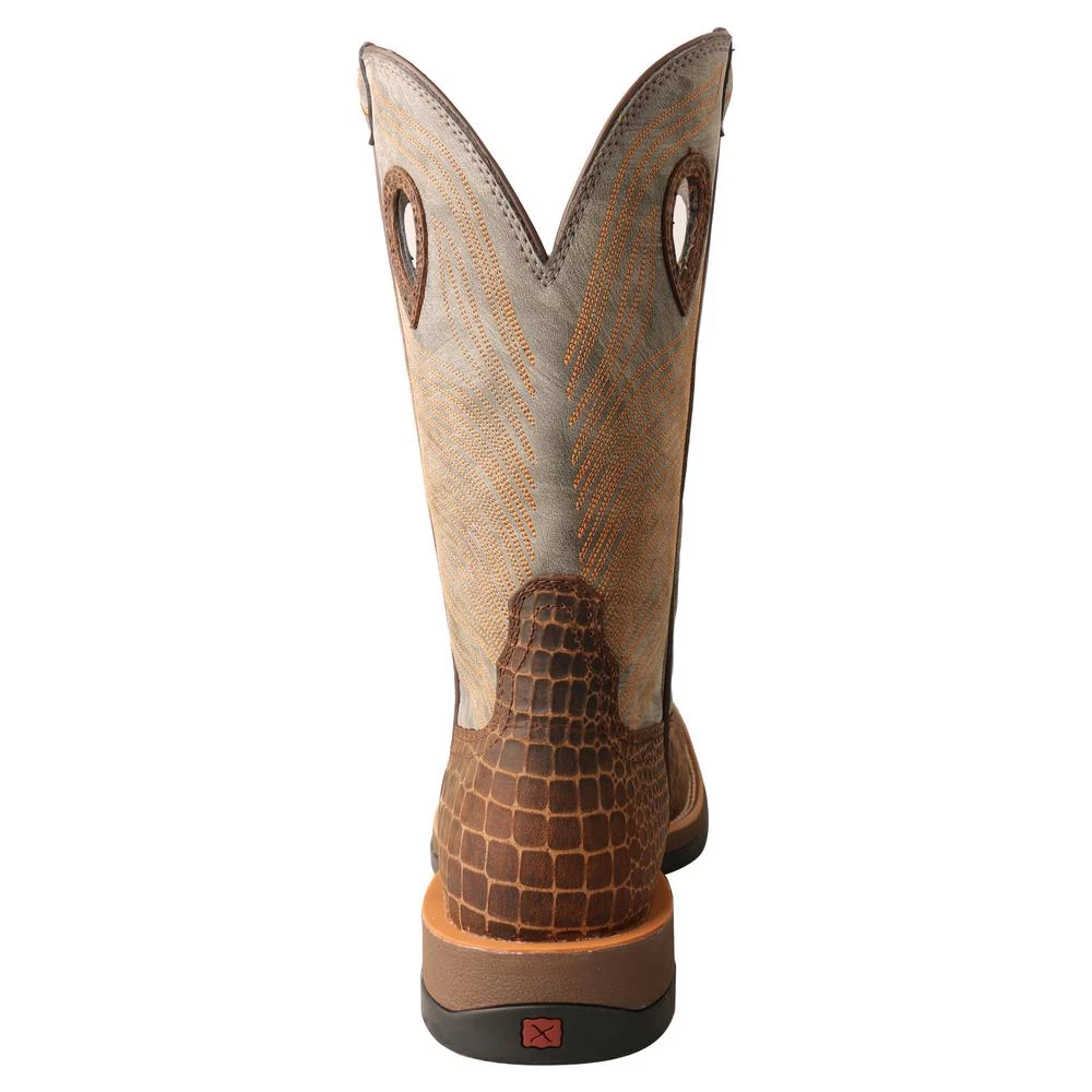 'Twisted X' Men's 12" Tech-X Cellstretch Western Square Toe - Brown / Grey 3 'Twisted X' Men's 12" Tech-X Cellstretch Western Square Toe - Brown / Grey - Image 3