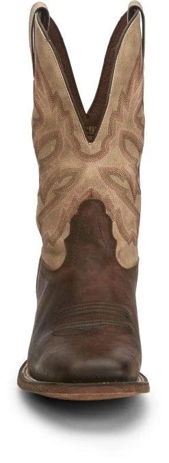 'Nocona' Men's 11" Henry Western Square Toe - Antiqued Brown Cowhide / Vintage Stone -Footwear Sales Store NCA 008 HR5570 1024x1024@2x
