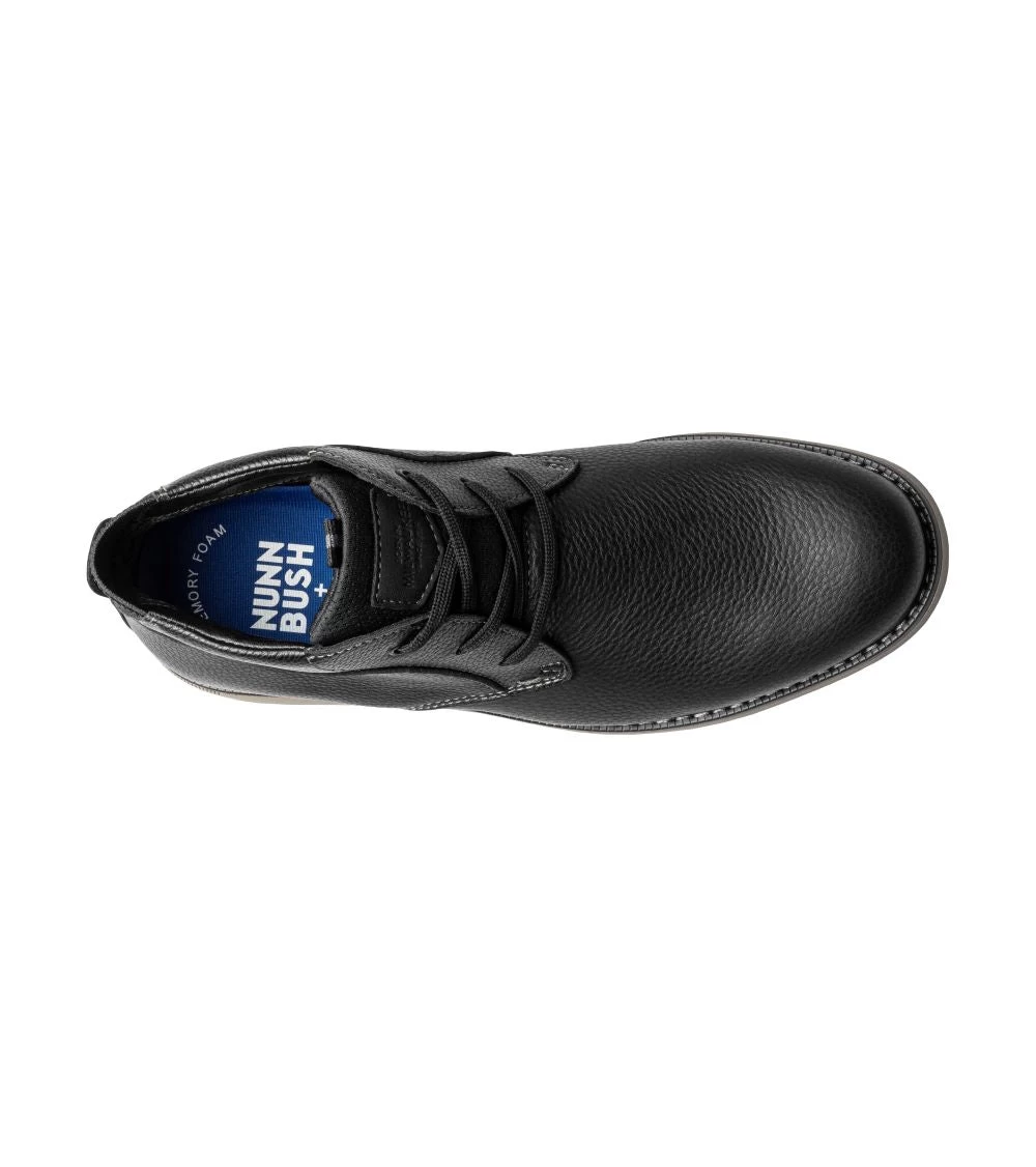 'Nunn Bush' Men's Otto Plain Toe Chukka - Black Tumbled 2 'Nunn Bush' Men's Otto Plain Toe Chukka - Black Tumbled - Image 2