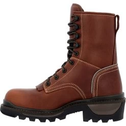 'Rocky' Men's 9" Rams Horn EH WP Logger Soft Toe - Brown -Footwear Sales Store RKK0395 instep profile 1024x1024@2x