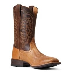 'Ariat' Men's 11" Night Life Ultra Western Square Toe - Ranger Smooth Quill Ostrich / Beam Brown -Footwear Sales Store S22 MNS WEST 10040345 medial 1024x1024@2x