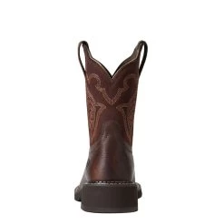 'Ariat' Women's 8" Fatbaby Heritage Tess Western Round Toe - Forest Brown / Jamocha -Footwear Sales Store S22 WMS WEST 10040264 heel 1024x1024@2x