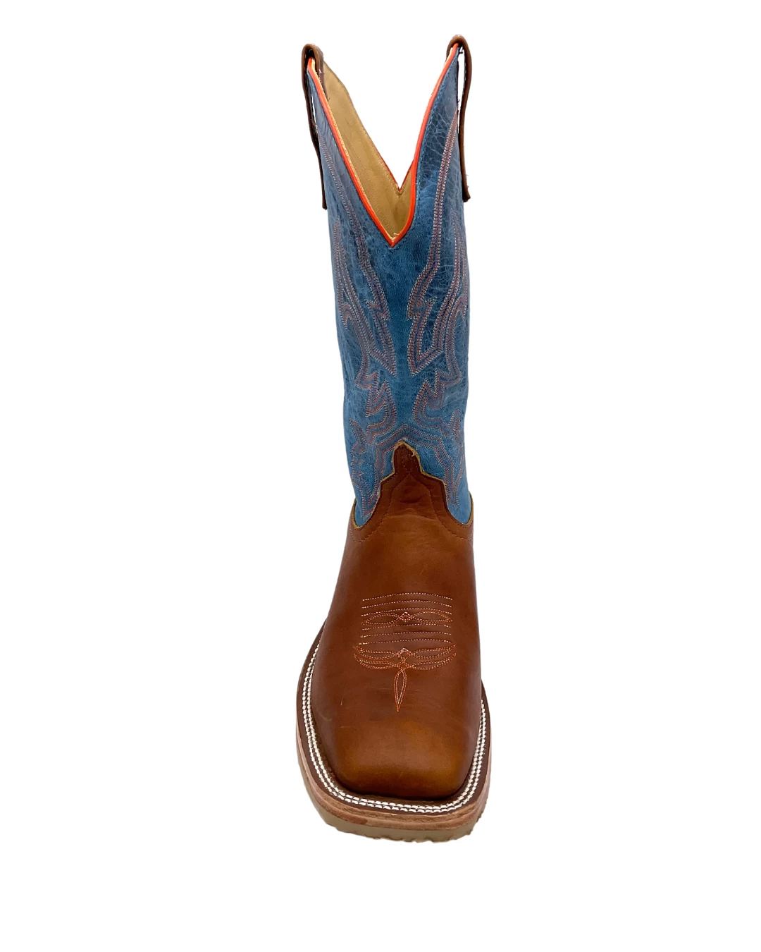 'Anderson Bean' Men's 13" Briar Mad Dog Western Square Toe - Brown / Blue 4 'Anderson Bean' Men's 13" Briar Mad Dog Western Square Toe - Brown / Blue - Image 4