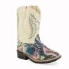 'Old West' Toddler Broad Square Toe - Multi / Cream