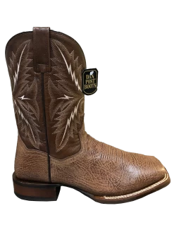 'Dan Post' Men's 11" Western Square Toe - Brown / Cognac